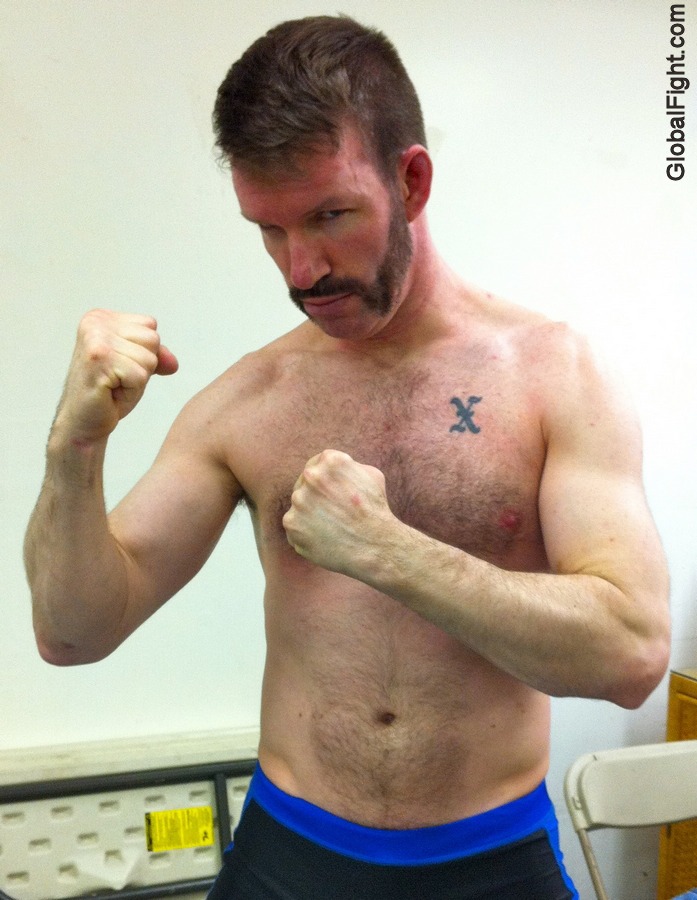 beard facial stubble boxer man