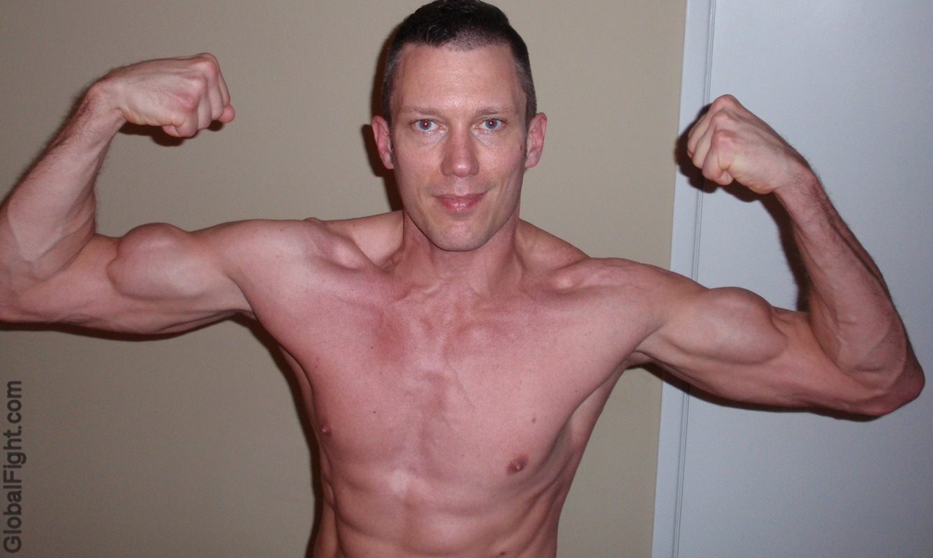 biceps huge double peaks locker room photos gallery