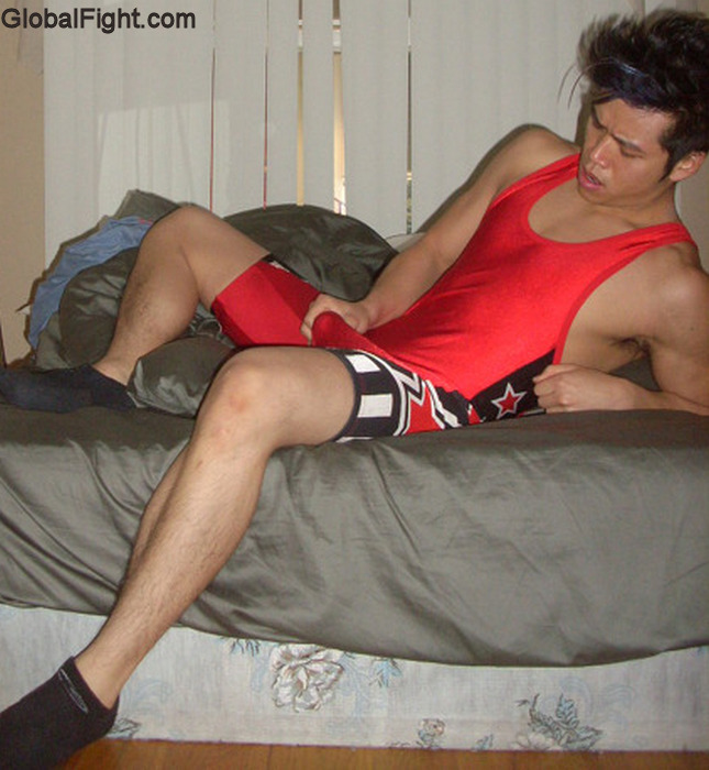 big dicks hardons wrestling singlet