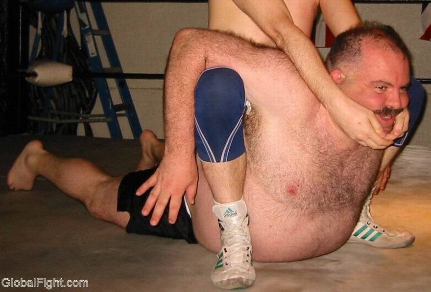 big fat man being dominated