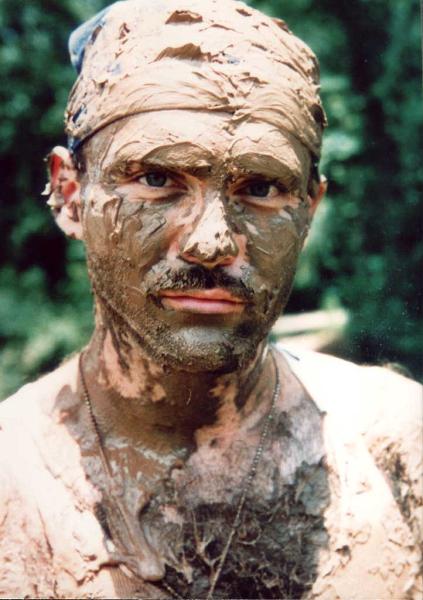 burning man muddy pit wrestling guys dudes