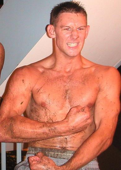 muscle dude mud wrestling