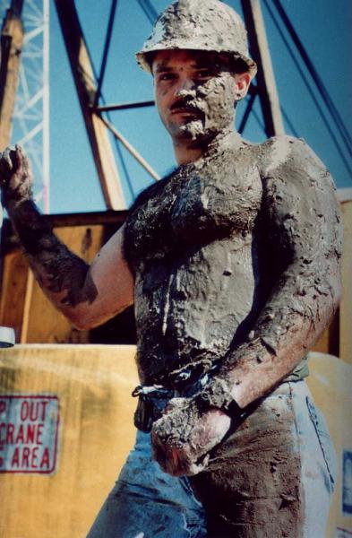 oil men oily greasy muddy guys